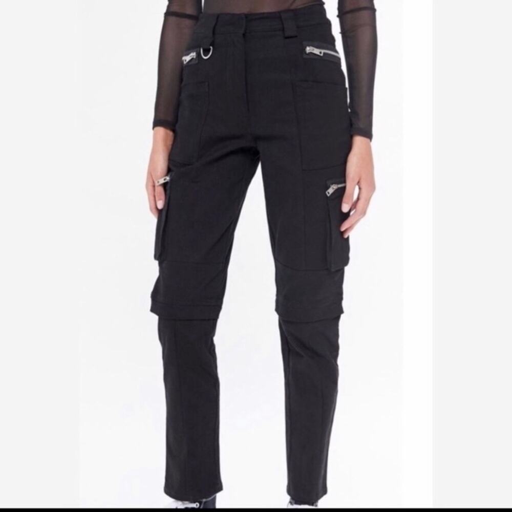 I AM GIA Black Ursa Utility Cargo Pants SZ Small